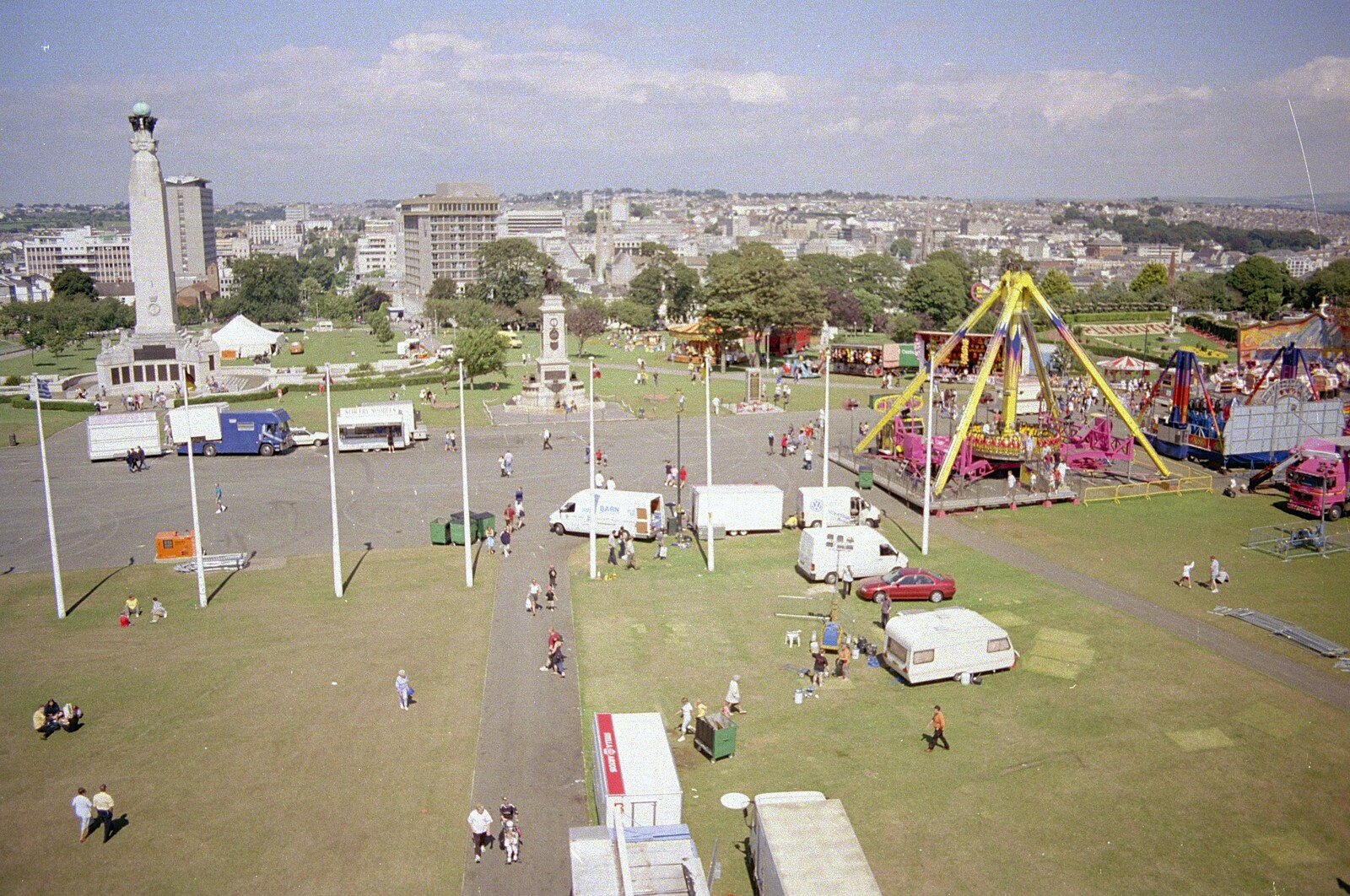 There's fairground stuff on Plymouth Hoe from A Total Eclipse of the Sun, Hoo Meavy, Devon - 11th August 1999