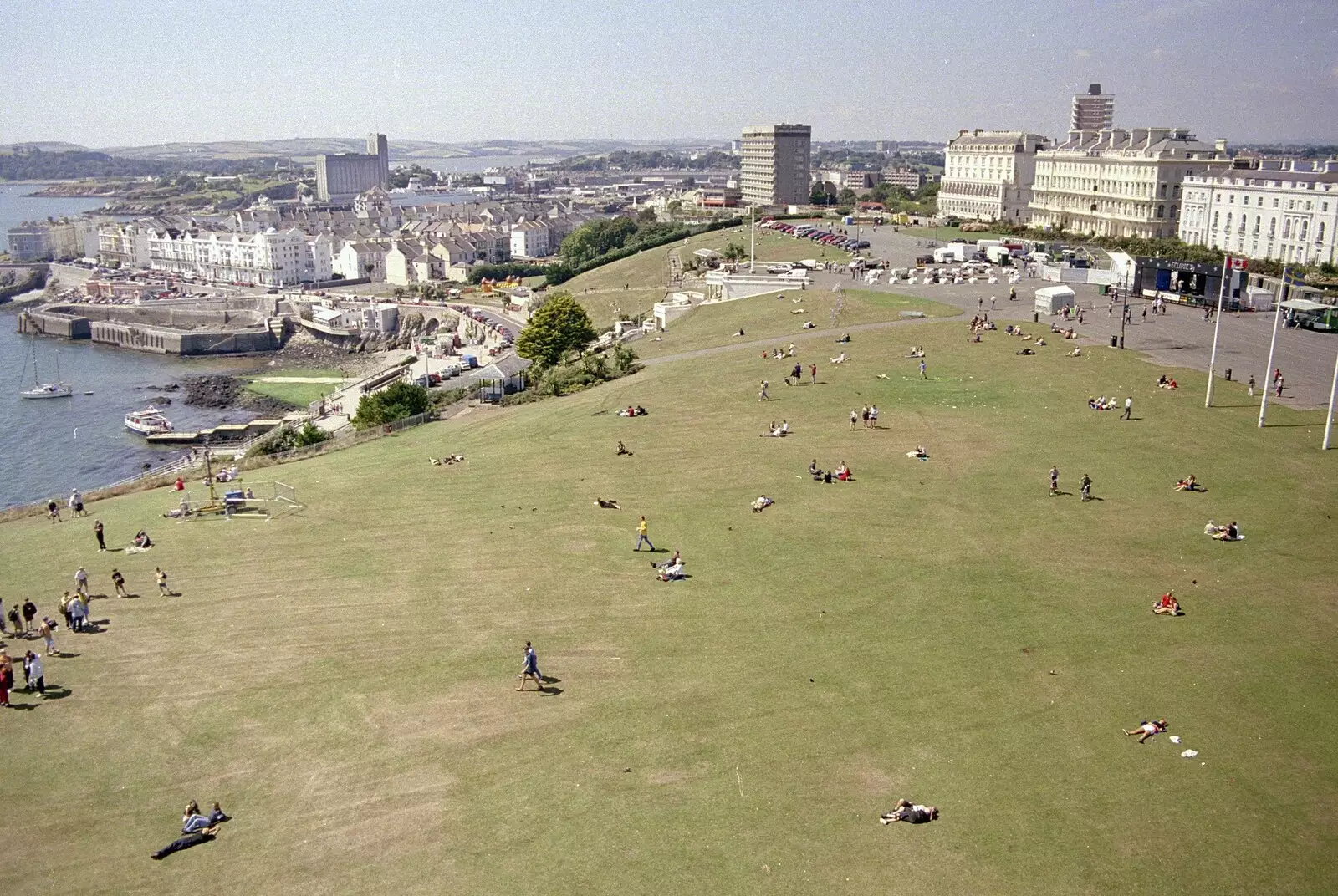 Plymouth Hoe, looking to West Hoe and Devonport, from A Total Eclipse of the Sun, Hoo Meavy, Devon - 11th August 1999