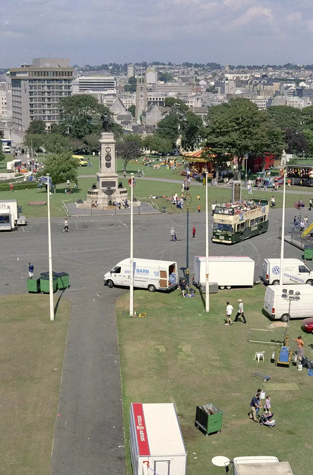 Vans on Plymouth Hoe, from A Total Eclipse of the Sun, Hoo Meavy, Devon - 11th August 1999