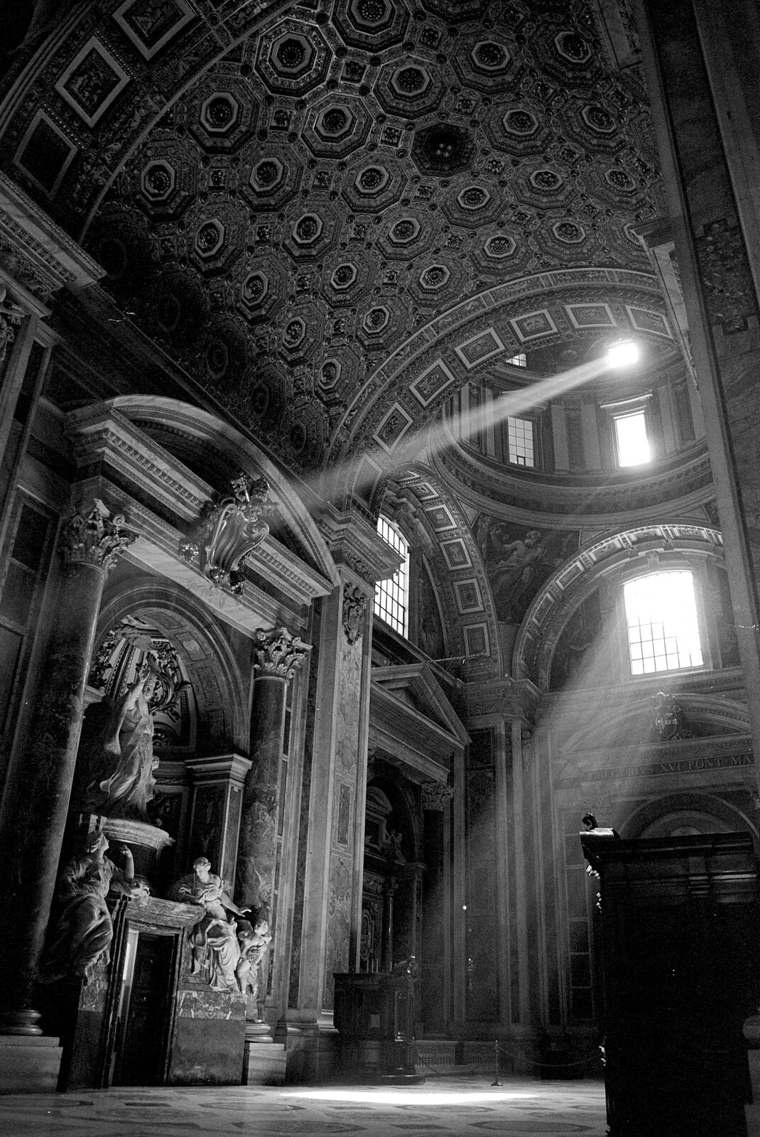 Shafts of light in St. Peter's from A Working Trip to Rome, Italy - 10th September 1999