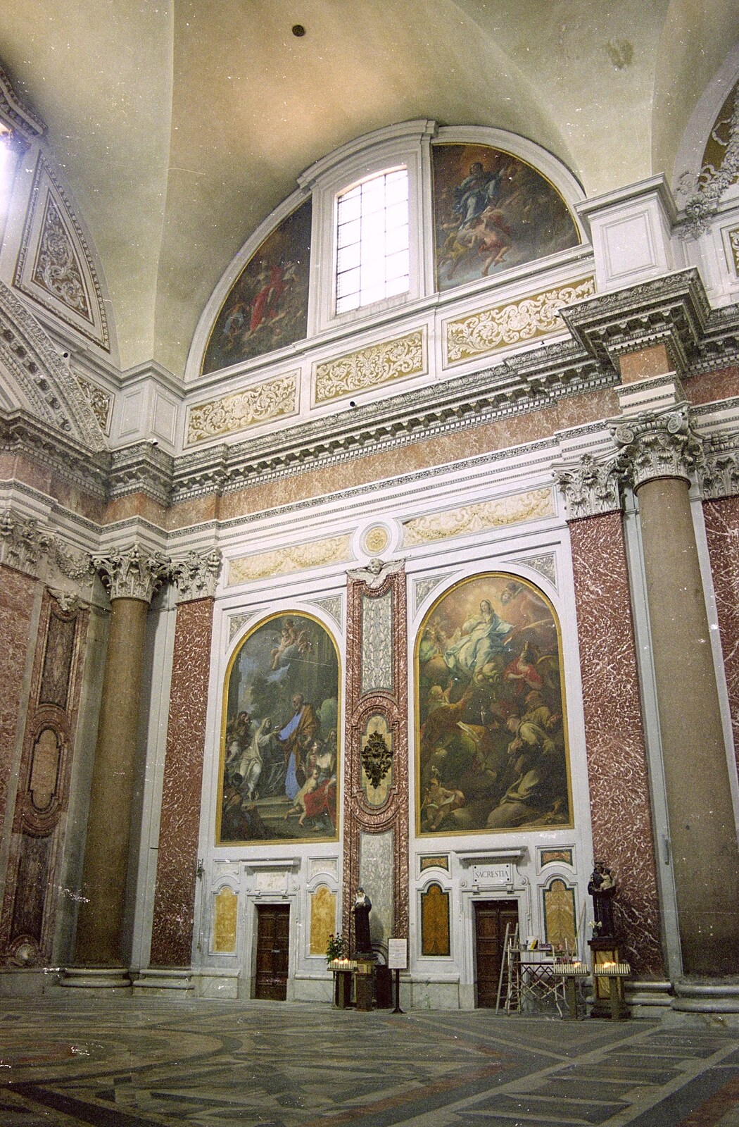 Painted frescos in St. Peter's from A Working Trip to Rome, Italy - 10th September 1999