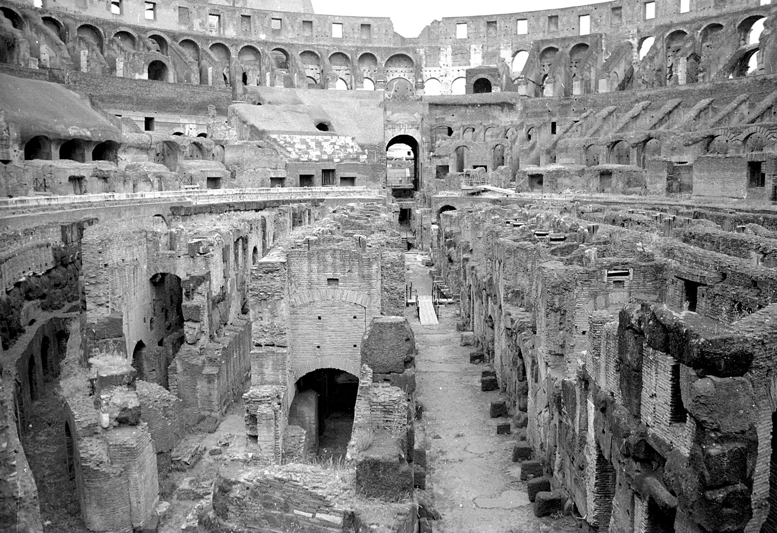 The complicated insides of the Colosseum from A Working Trip to Rome, Italy - 10th September 1999
