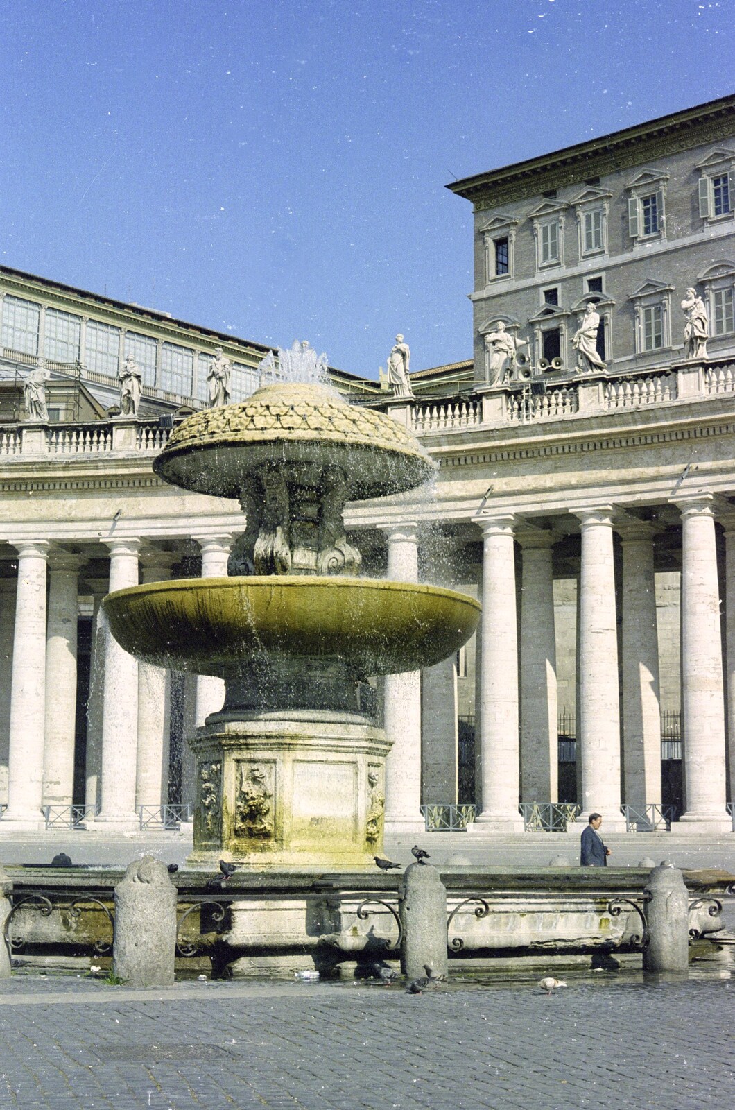 A fountain in St Peter's Square, Vatican from A Working Trip to Rome, Italy - 10th September 1999