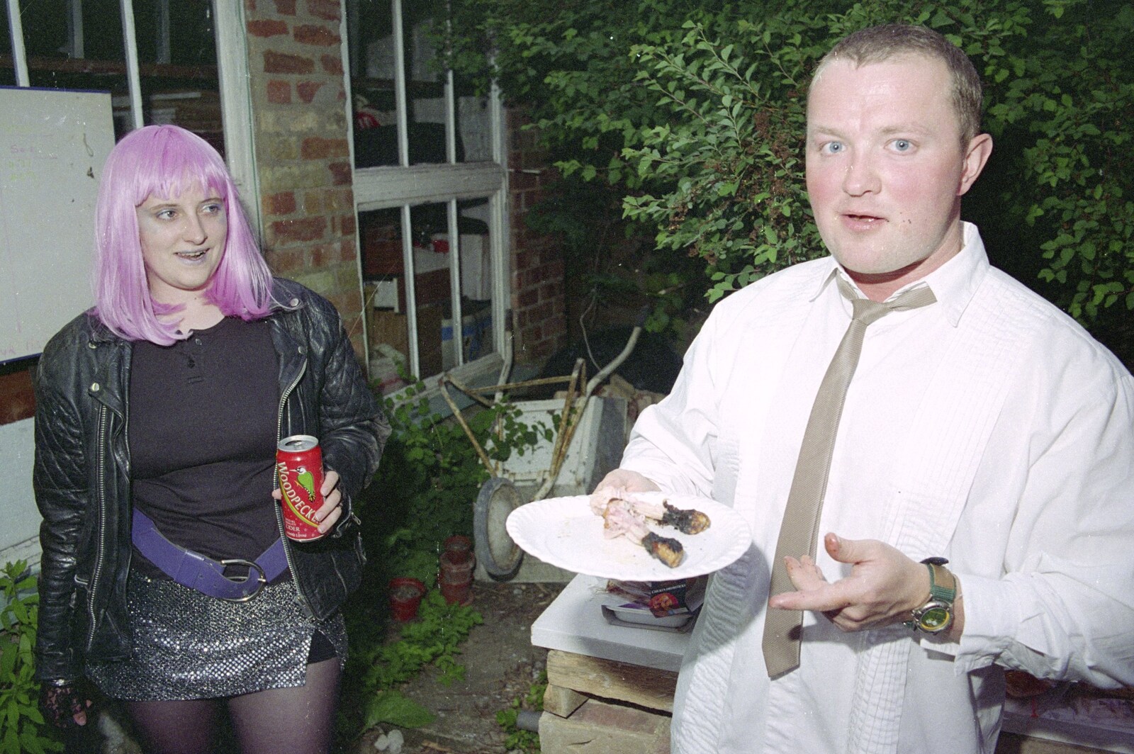 Elen and Foxy from "Dave's" CISU Fancy Dress Party, Finbar's Walk, Ipswich - 15th September 1999