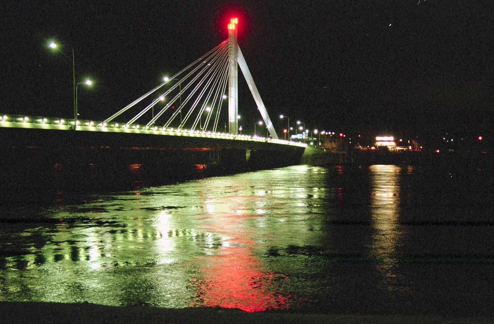 The bridge at Rovaniemi at night from A Trip to Rovaniemi and the Arctic Circle, Lapland, Finland - 28th November 1999