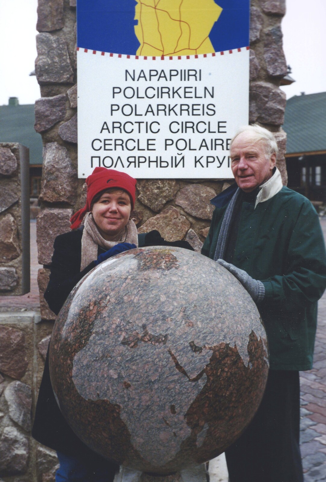 Sis and the Old Man from A Trip to Rovaniemi and the Arctic Circle, Lapland, Finland - 28th November 1999