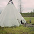 A Sami tent, A Trip to Rovaniemi and the Arctic Circle, Lapland, Finland - 28th November 1999