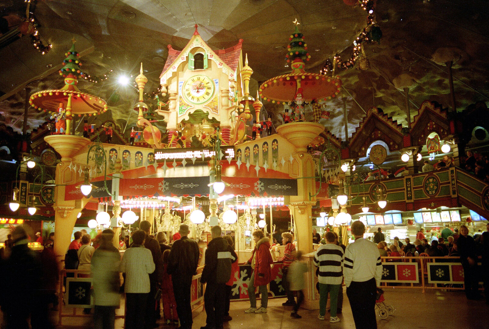 People mill around inside Santa Park from A Trip to Rovaniemi and the Arctic Circle, Lapland, Finland - 28th November 1999
