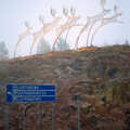 Leaping reindeer and Finnish road signs, A Trip to Rovaniemi and the Arctic Circle, Lapland, Finland - 28th November 1999