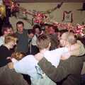 A bit of a group-hug moment, New Year's Eve at The Swan Inn, Brome, Suffolk - 31st December 1999