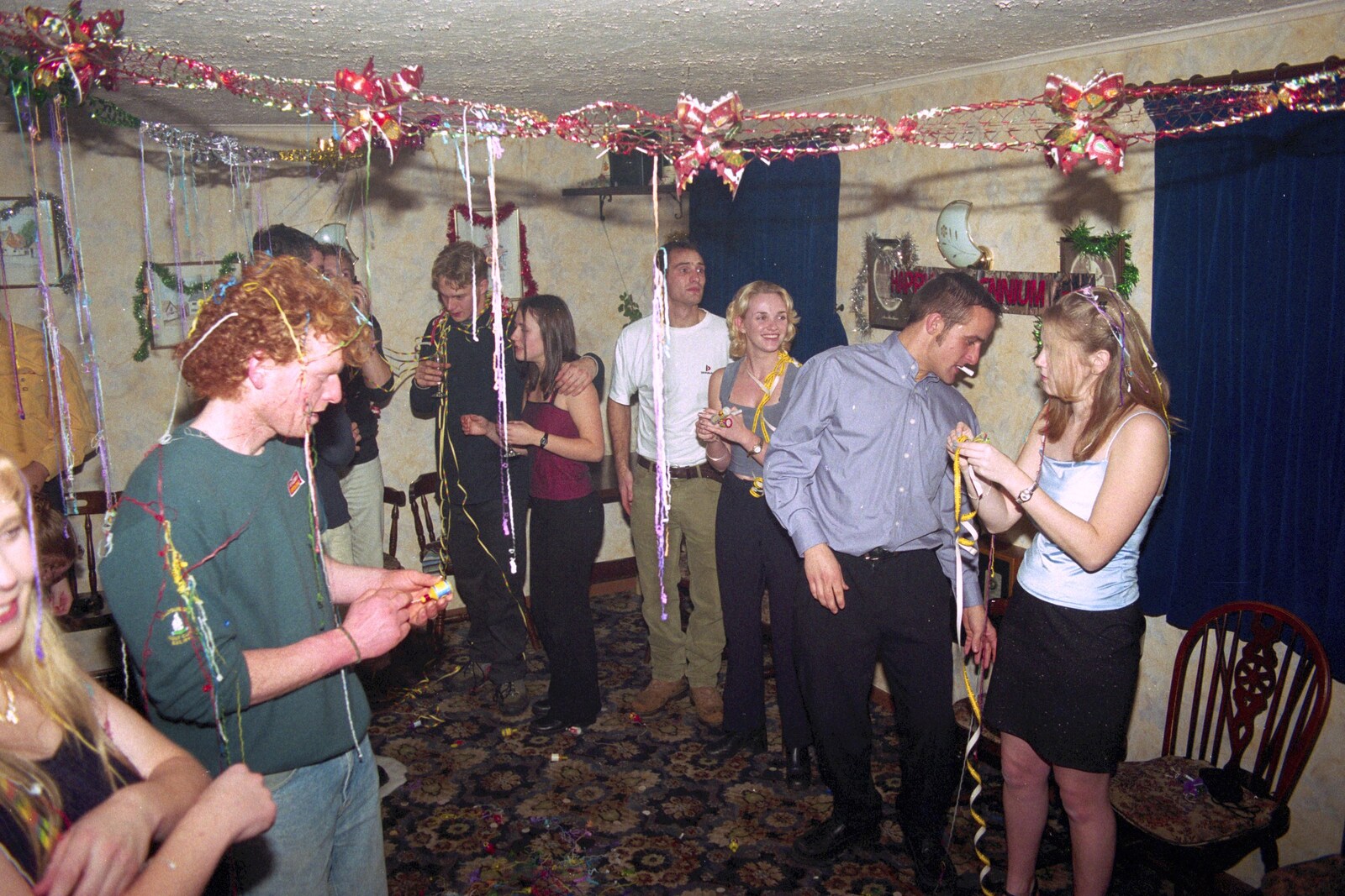 Post-popper come-down from New Year's Eve at The Swan Inn, Brome, Suffolk - 31st December 1999