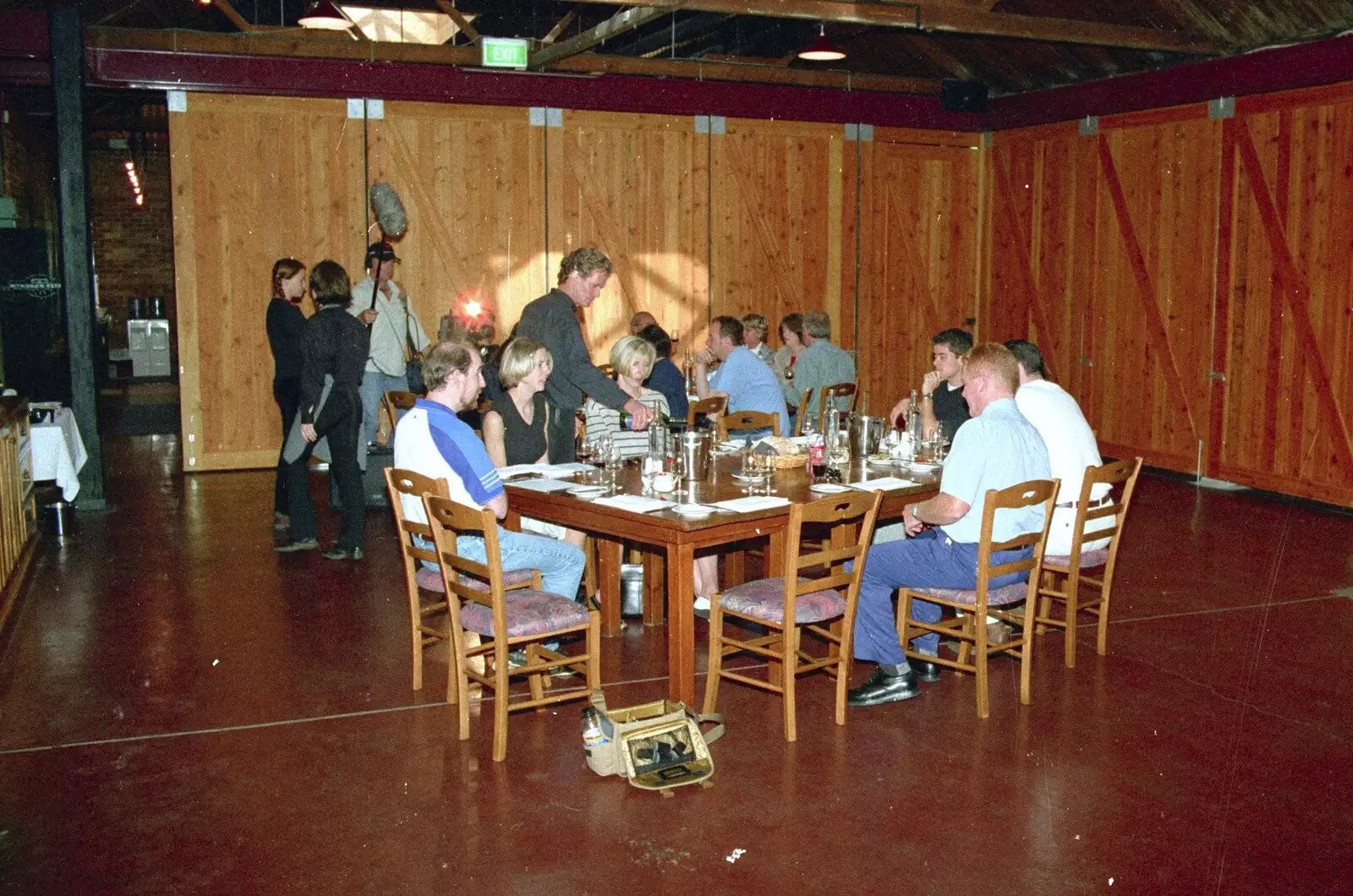 It's time for lunch with wine, from A Trip to the Zoo, Sydney, Australia - 7th April 2000