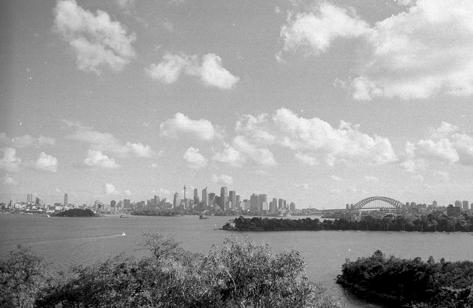 A wide-angle view of Sydney Harbour from A Trip to the Zoo, Sydney, Australia - 7th April 2000