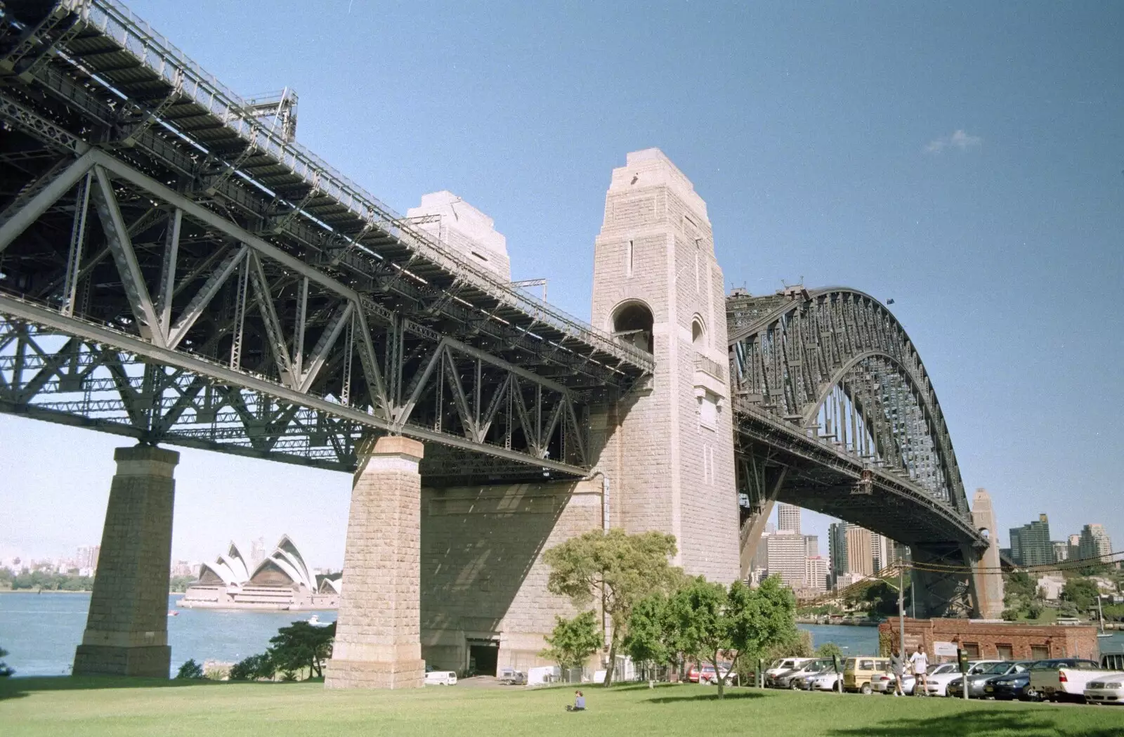 A view of the bridge from North Sydney, from A Trip to the Zoo, Sydney, Australia - 7th April 2000