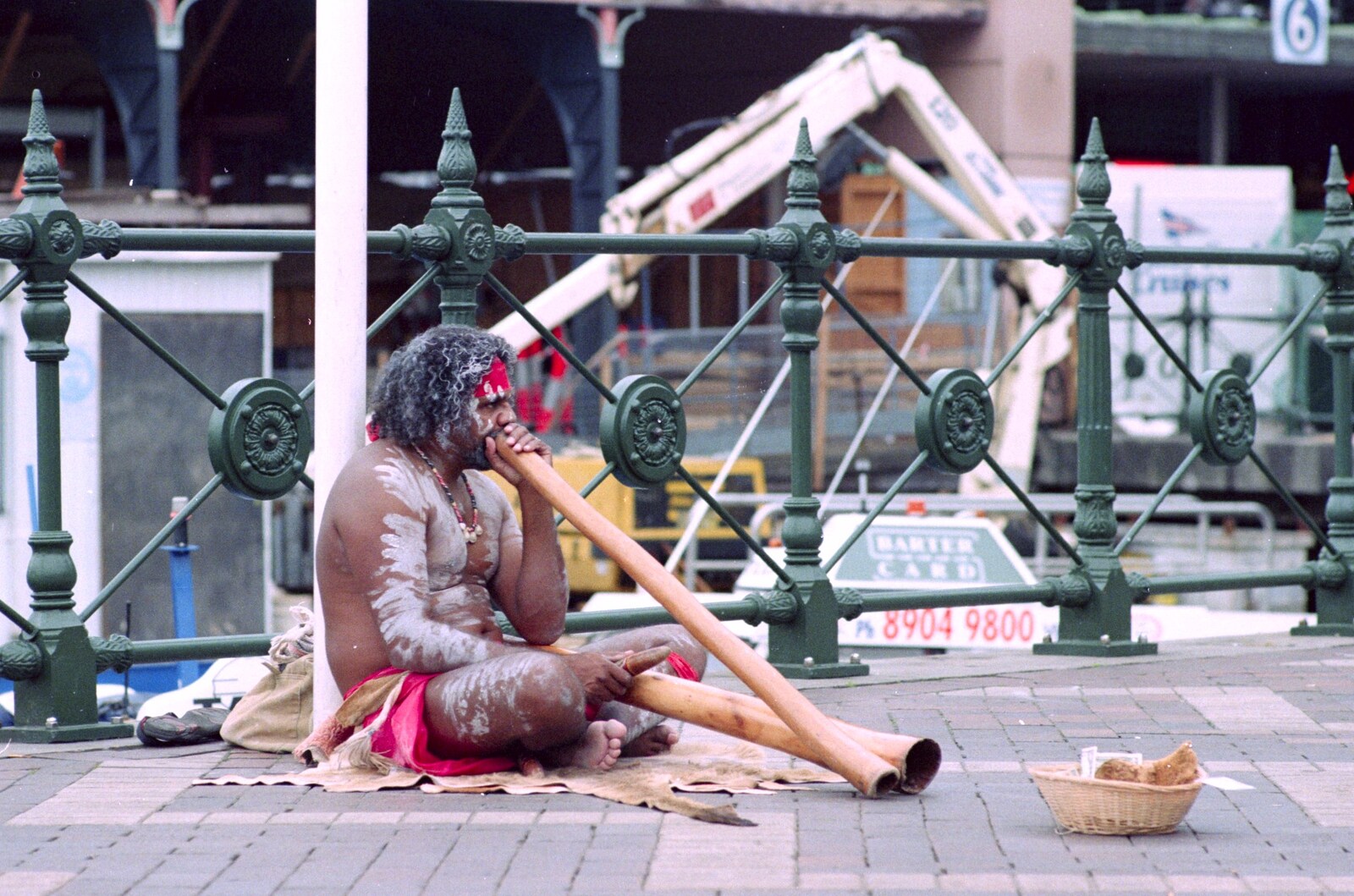 An Aboriginal didgeridoo player from A Trip to the Blue Mountains, New South Wales, Australia - 12th April 2000