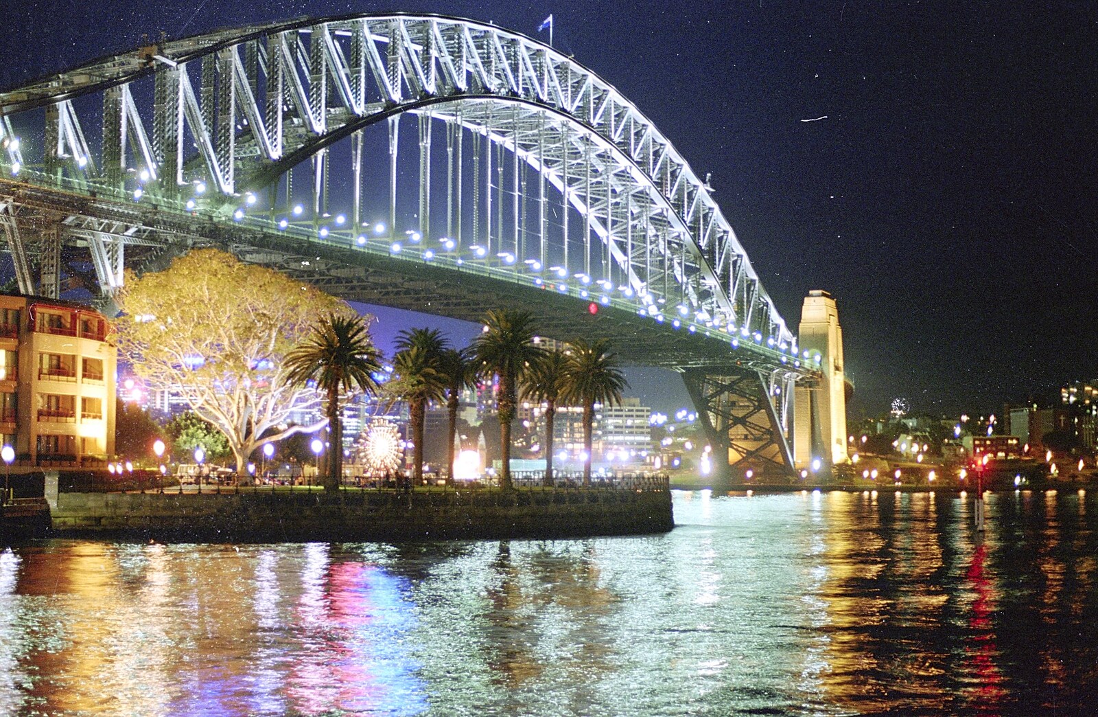 Sydney Harbour Bridge at night from Sydney Triathlon, Sydney, Australia - 16th April 2000