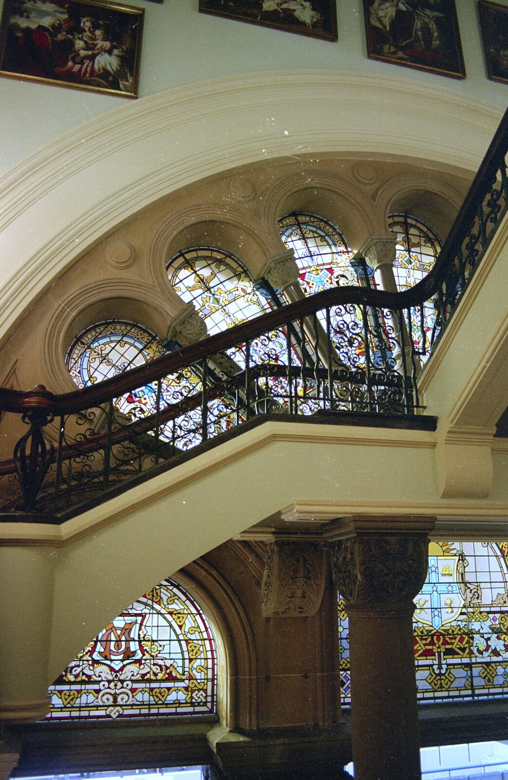 Nice stained glass in the QVB from Sydney Triathlon, Sydney, Australia - 16th April 2000