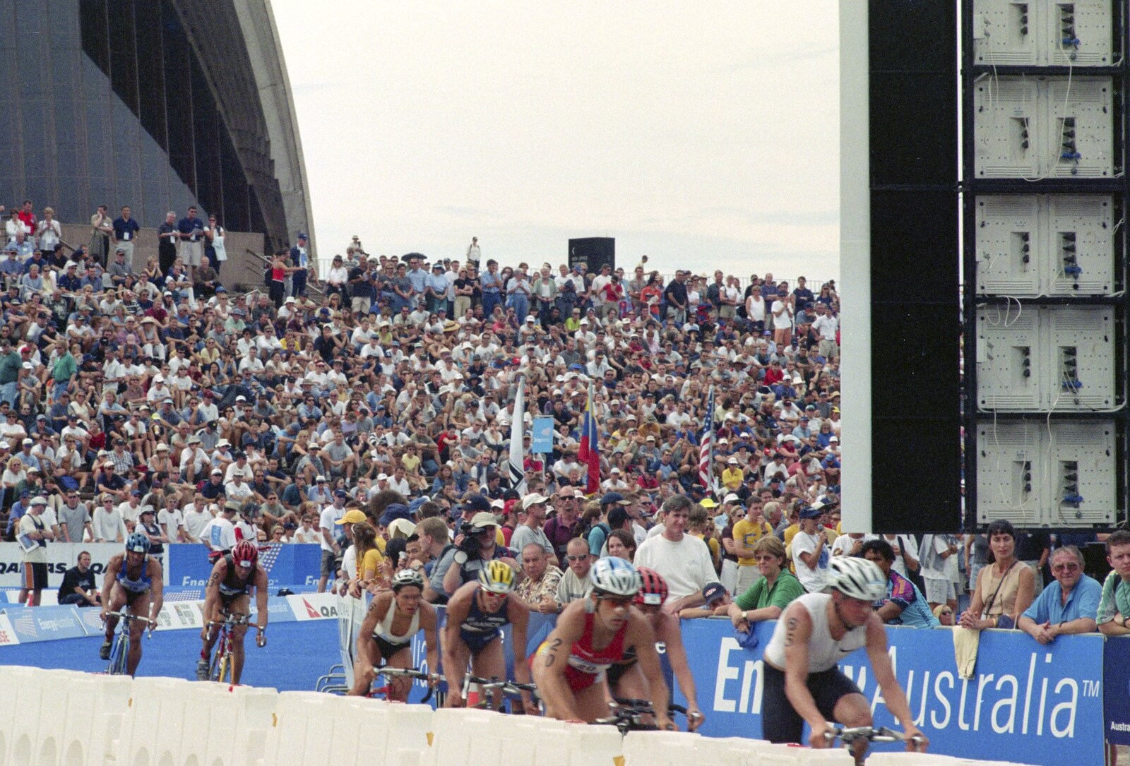 The crowds outside the opera house from Sydney Triathlon, Sydney, Australia - 16th April 2000
