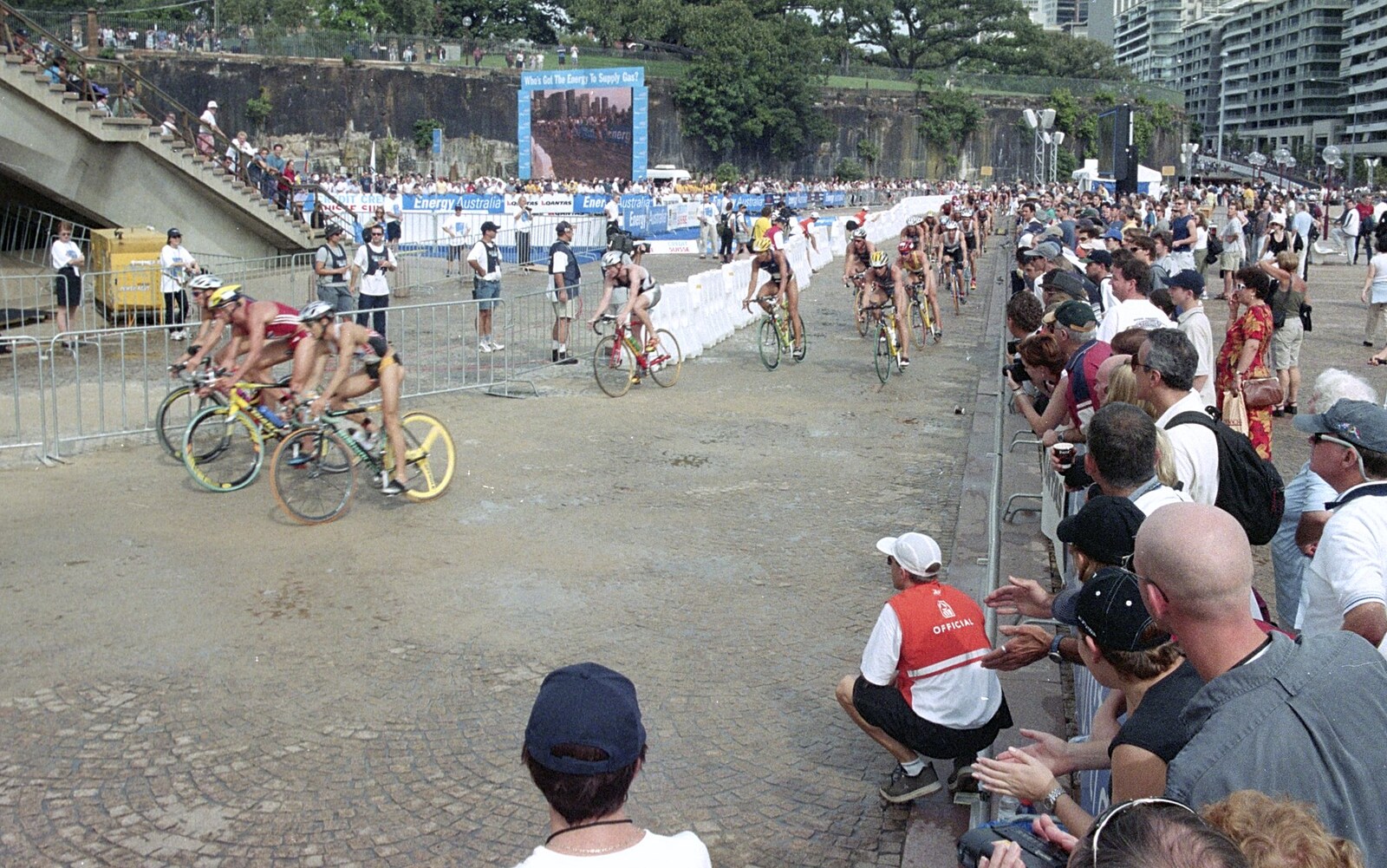 A mass of cyclists from Sydney Triathlon, Sydney, Australia - 16th April 2000