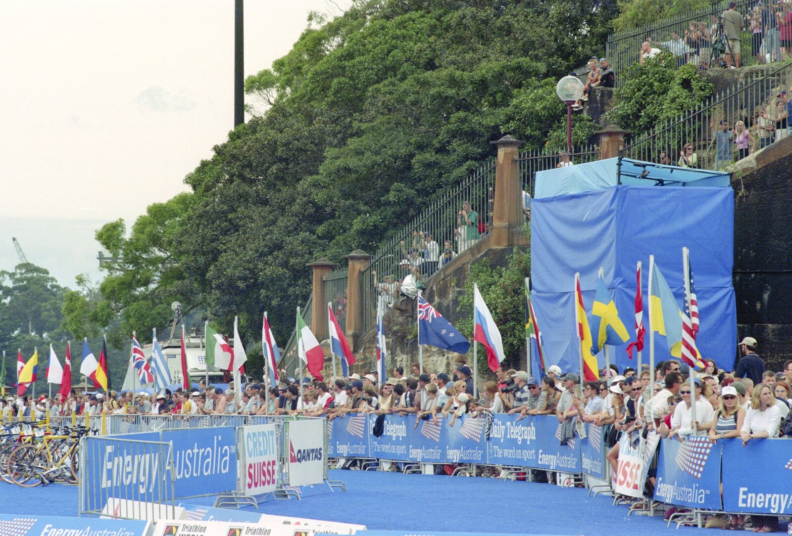 Flags wave around from Sydney Triathlon, Sydney, Australia - 16th April 2000