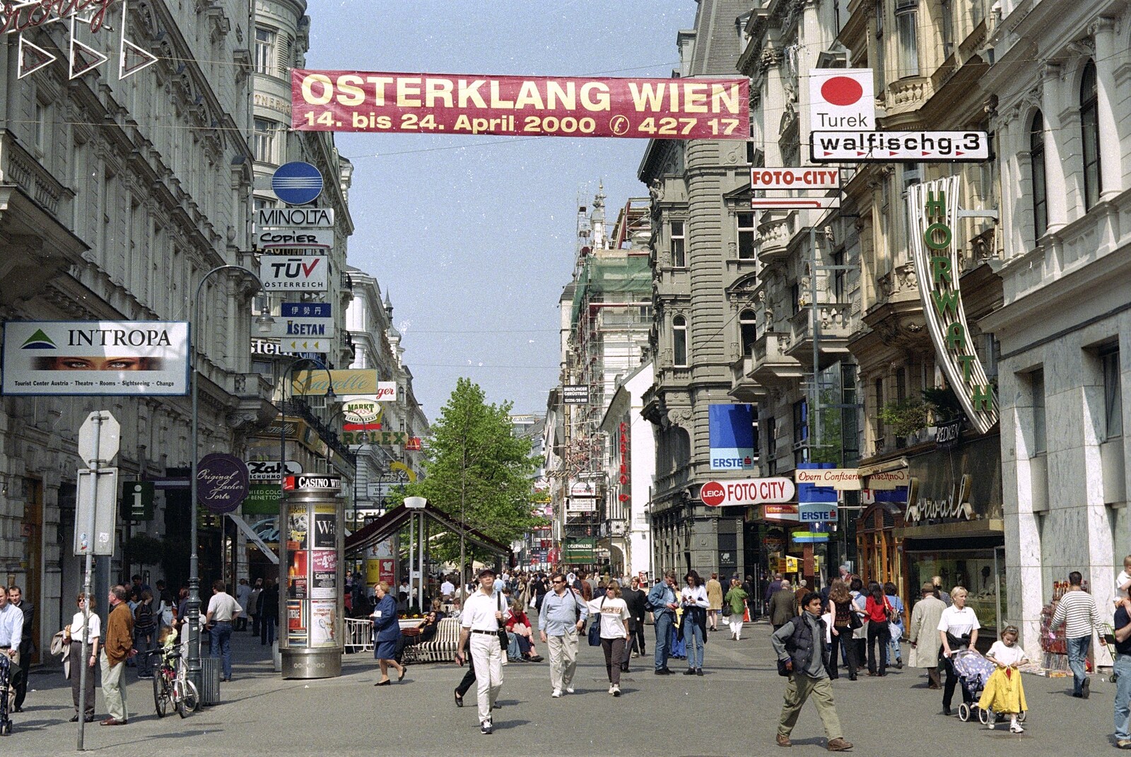 Crazy signage on a Vienna street from A Postcard From Hofburg Palace, Vienna, Austria - 18th April 2000