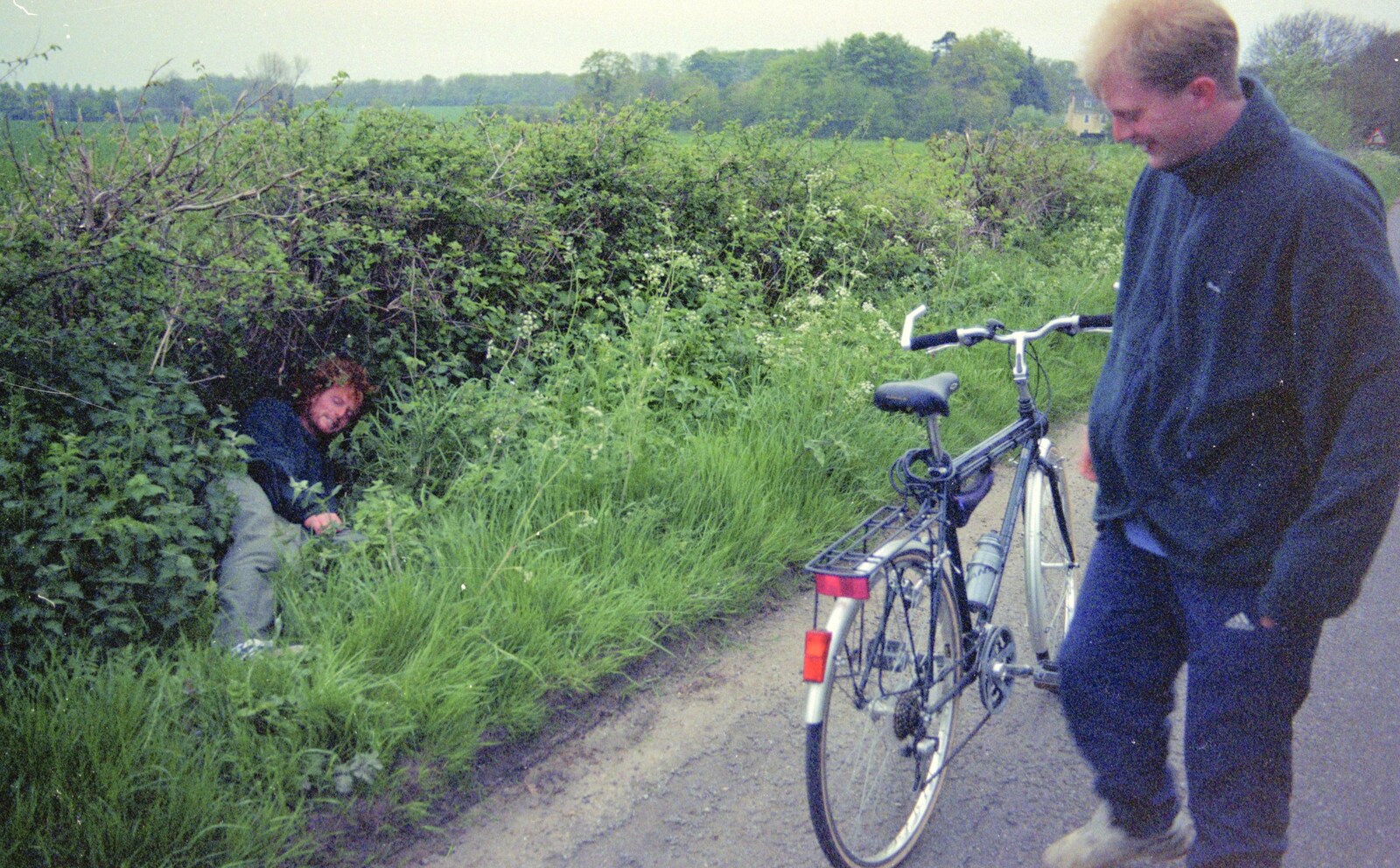 Paul comes along to see what's occuring from A BSCC Bike Ride, Brockdish Greyhound and Hoxne Swan, Suffolk - 4th May 2000