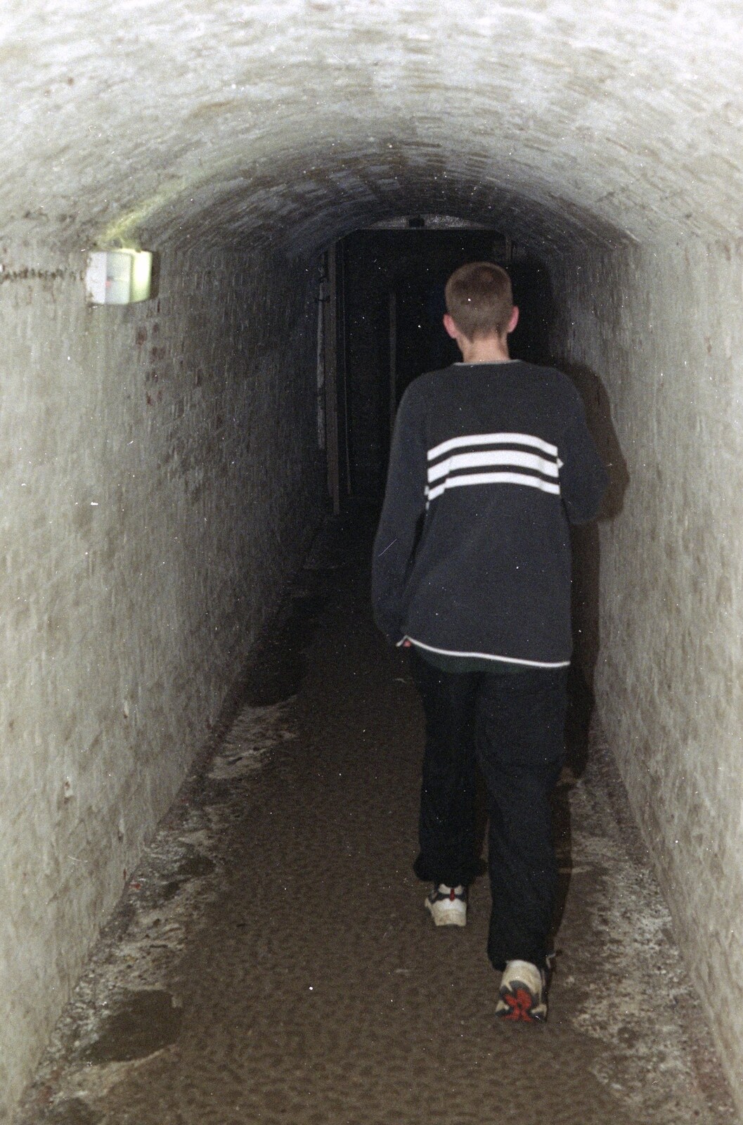 The Boy Phil in the war room tunnels from A BSCC Bike Ride to Gravelines, Pas de Calais, France - 11th May 2000