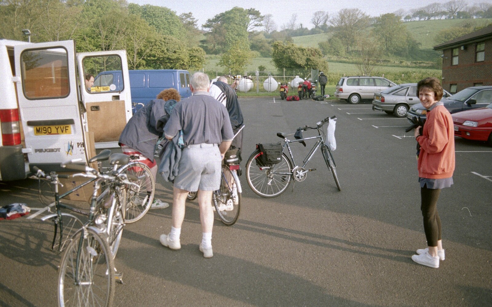 Jill mills around watching the preparations from A BSCC Bike Ride to Gravelines, Pas de Calais, France - 11th May 2000