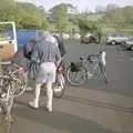 Jill mills around watching the preparations, A BSCC Bike Ride to Gravelines, Pas de Calais, France - 11th May 2000