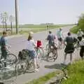 A brief pause on the road, just outside Calais, A BSCC Bike Ride to Gravelines, Pas de Calais, France - 11th May 2000