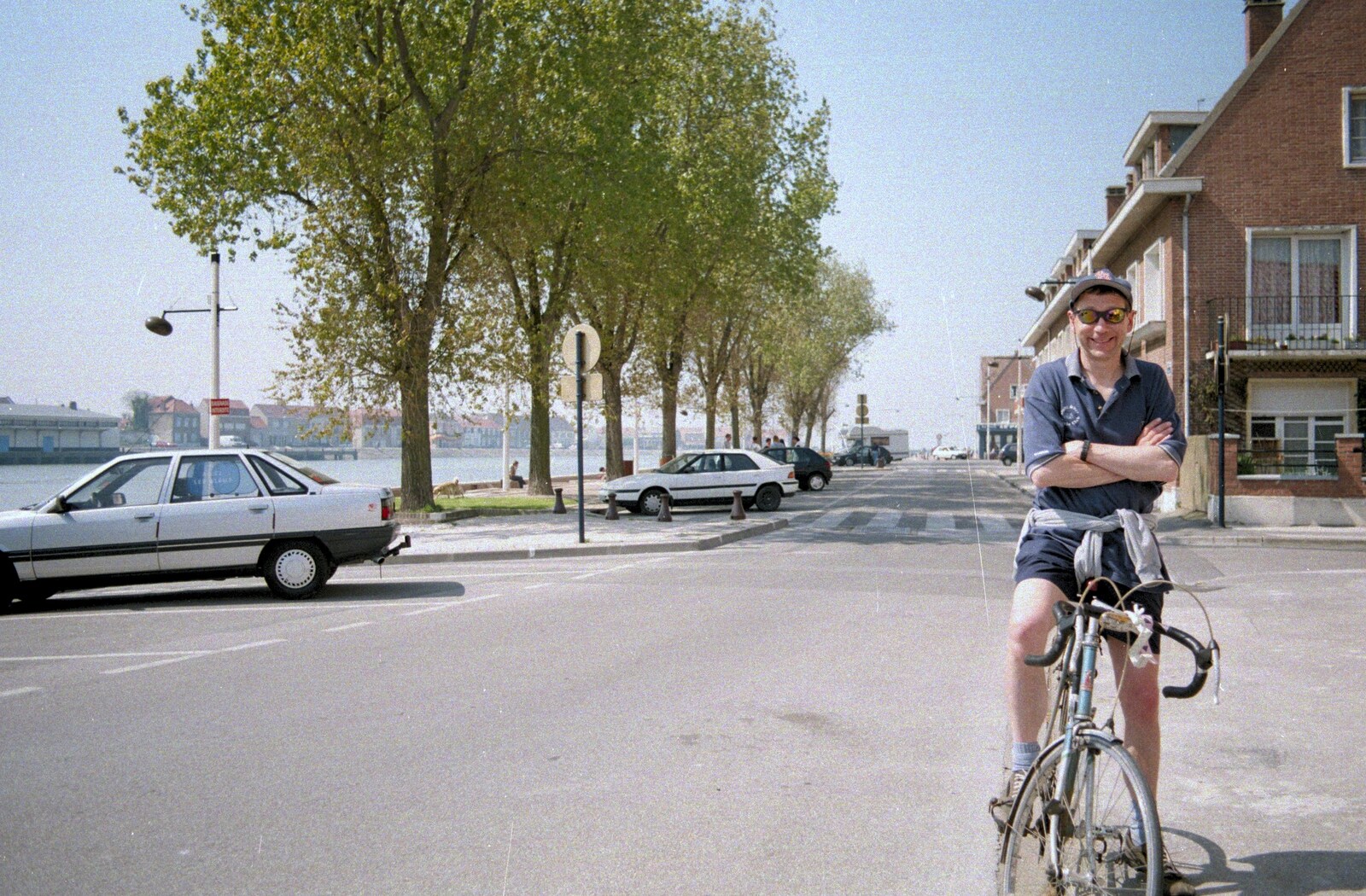 Apple John on his bike from A BSCC Bike Ride to Gravelines, Pas de Calais, France - 11th May 2000