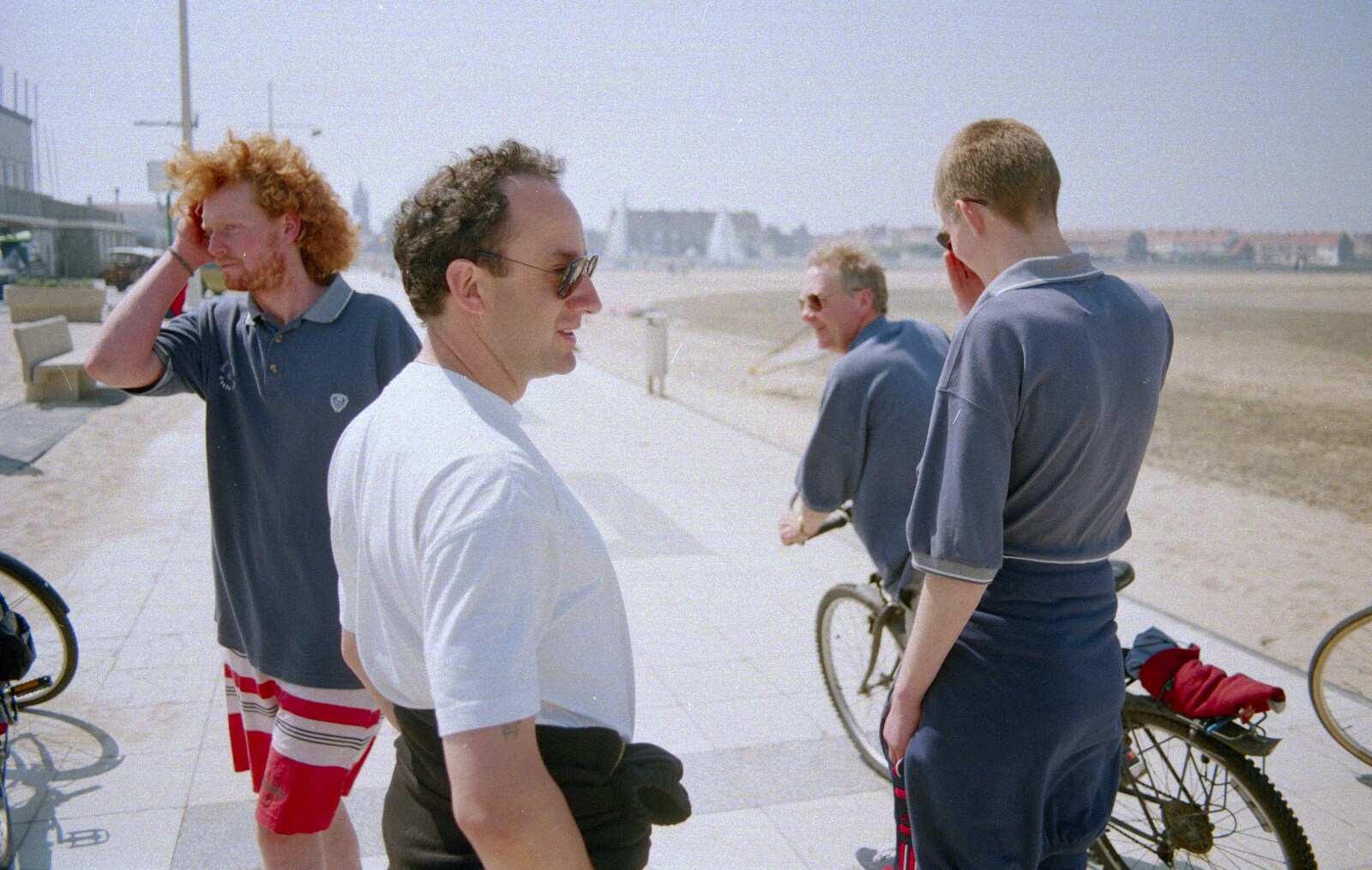 The boys on the beach from A BSCC Bike Ride to Gravelines, Pas de Calais, France - 11th May 2000