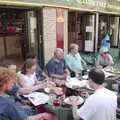 The gang eat lunch, A BSCC Bike Ride to Gravelines, Pas de Calais, France - 11th May 2000