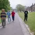 Walking around the grounds of Dover Castle, A BSCC Bike Ride to Gravelines, Pas de Calais, France - 11th May 2000