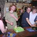 Wavy's Thirtieth Birthday, Brome Swan, Suffolk - 24th May 2000, Wavy is overwhelmed