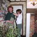 Pippa checks Wavy over, Wavy's Thirtieth Birthday, The Swan Inn, Brome, Suffolk - 24th May 2000