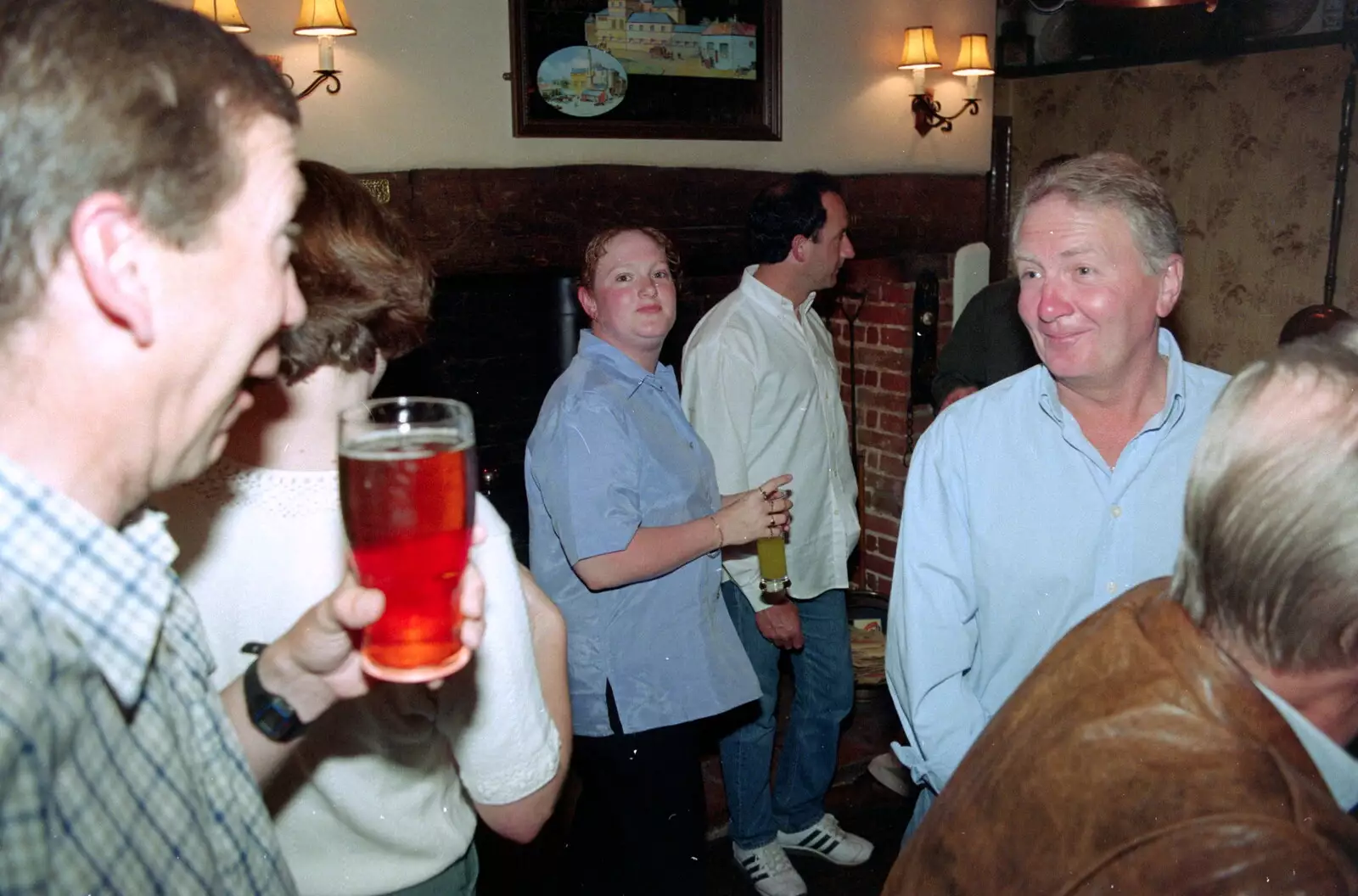 Sally roams about, from Wavy's Thirtieth Birthday, The Swan Inn, Brome, Suffolk - 24th May 2000