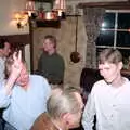 John Willy does rabbit ears, Wavy's Thirtieth Birthday, The Swan Inn, Brome, Suffolk - 24th May 2000