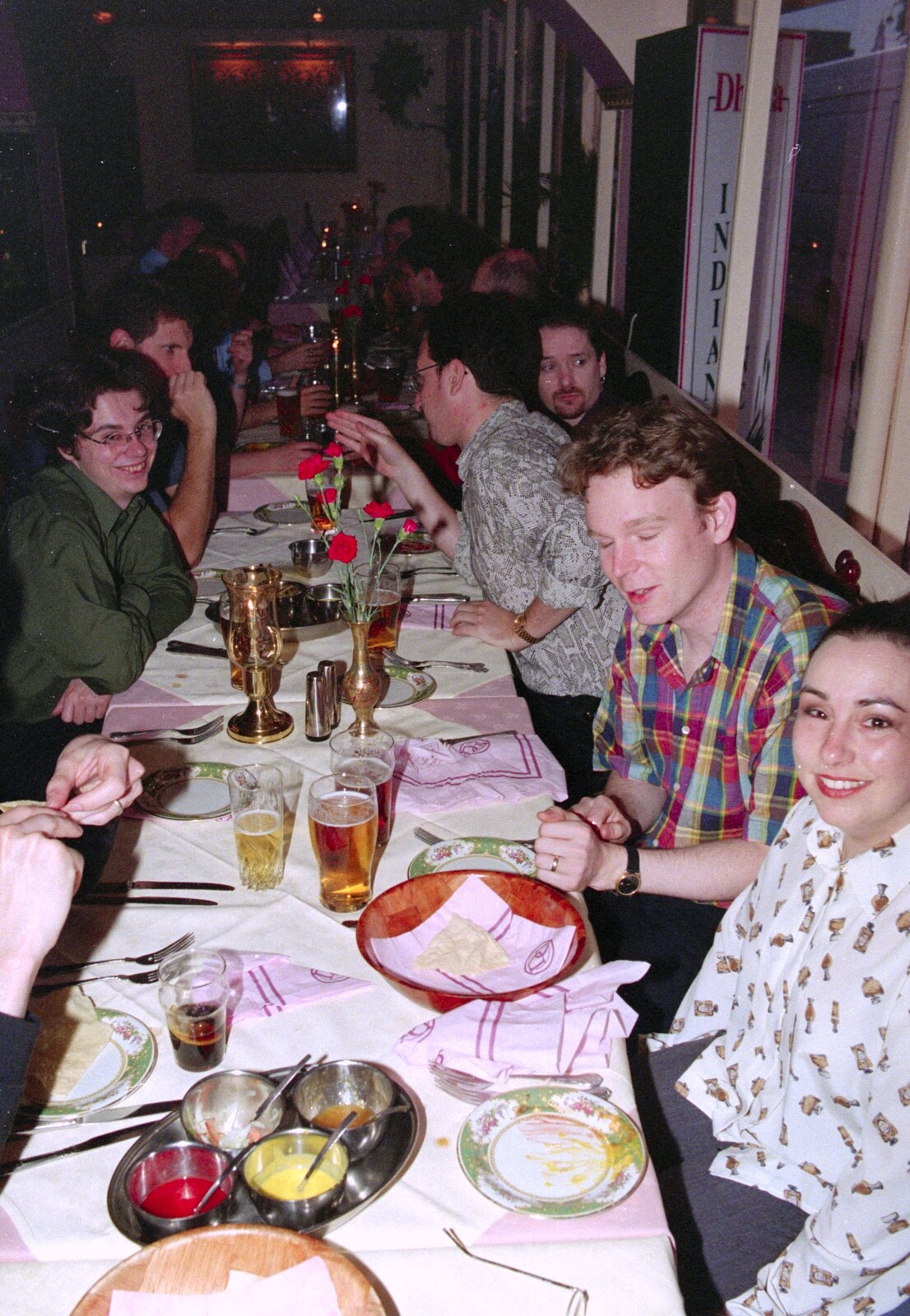 The long tablet at the Dhaka Diner from CISU at the Dhaka Diner, Tacket Street, Ipswich - 25th May 2000