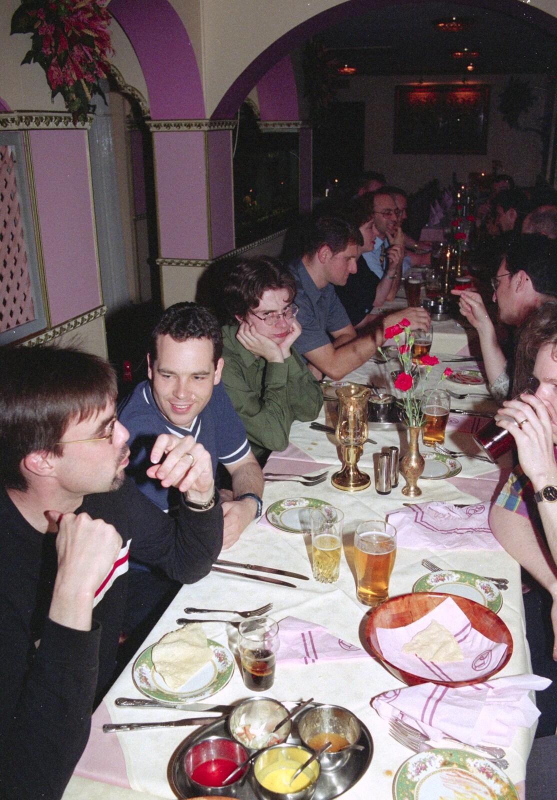 Roy looks a little glum from CISU at the Dhaka Diner, Tacket Street, Ipswich - 25th May 2000