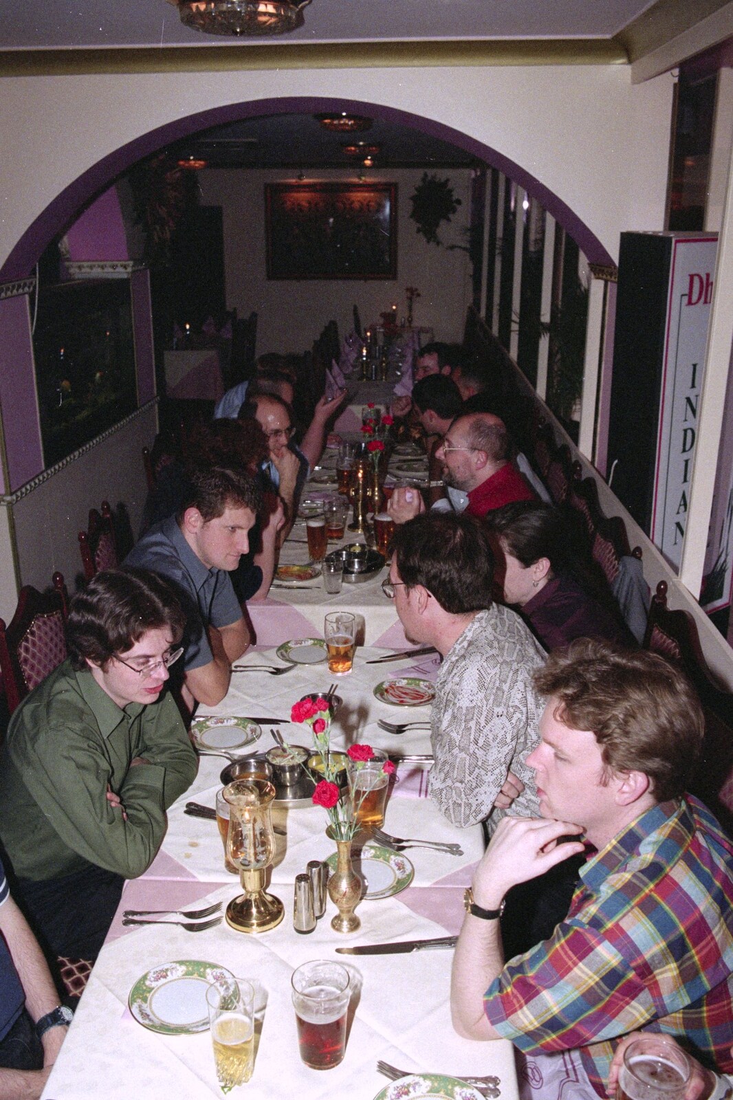 Waiting for food from CISU at the Dhaka Diner, Tacket Street, Ipswich - 25th May 2000