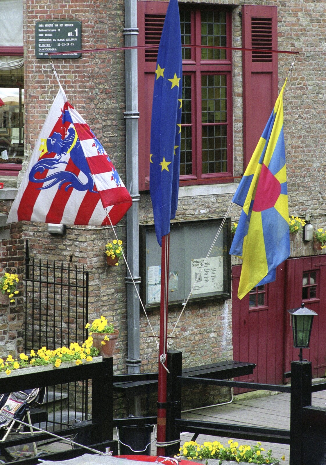 Flags of Bruges from CISU: An SCC Day-Trip to Bruges, Belgium - 26th May 2000