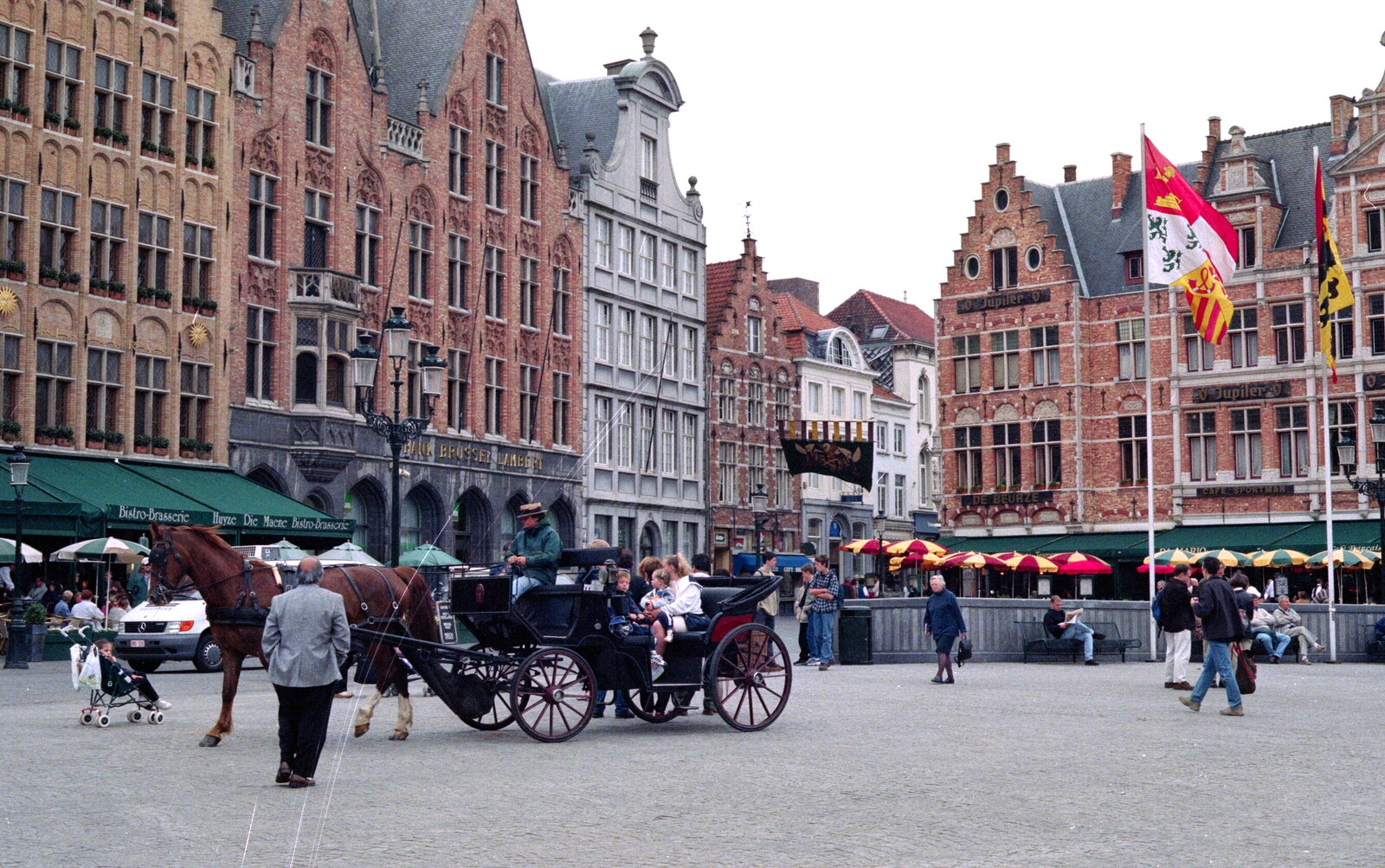 A tourist horse and cart  from CISU: An SCC Day-Trip to Bruges, Belgium - 26th May 2000