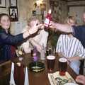 Lorraine's 21st Birthday, The Swan, Suffolk - 10th June 2000, Mikey P shows off one of his alco-pops