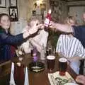 Mikey P shows off one of his alco-pops, Lorraine's 21st Birthday, The Swan, Suffolk - 10th June 2000