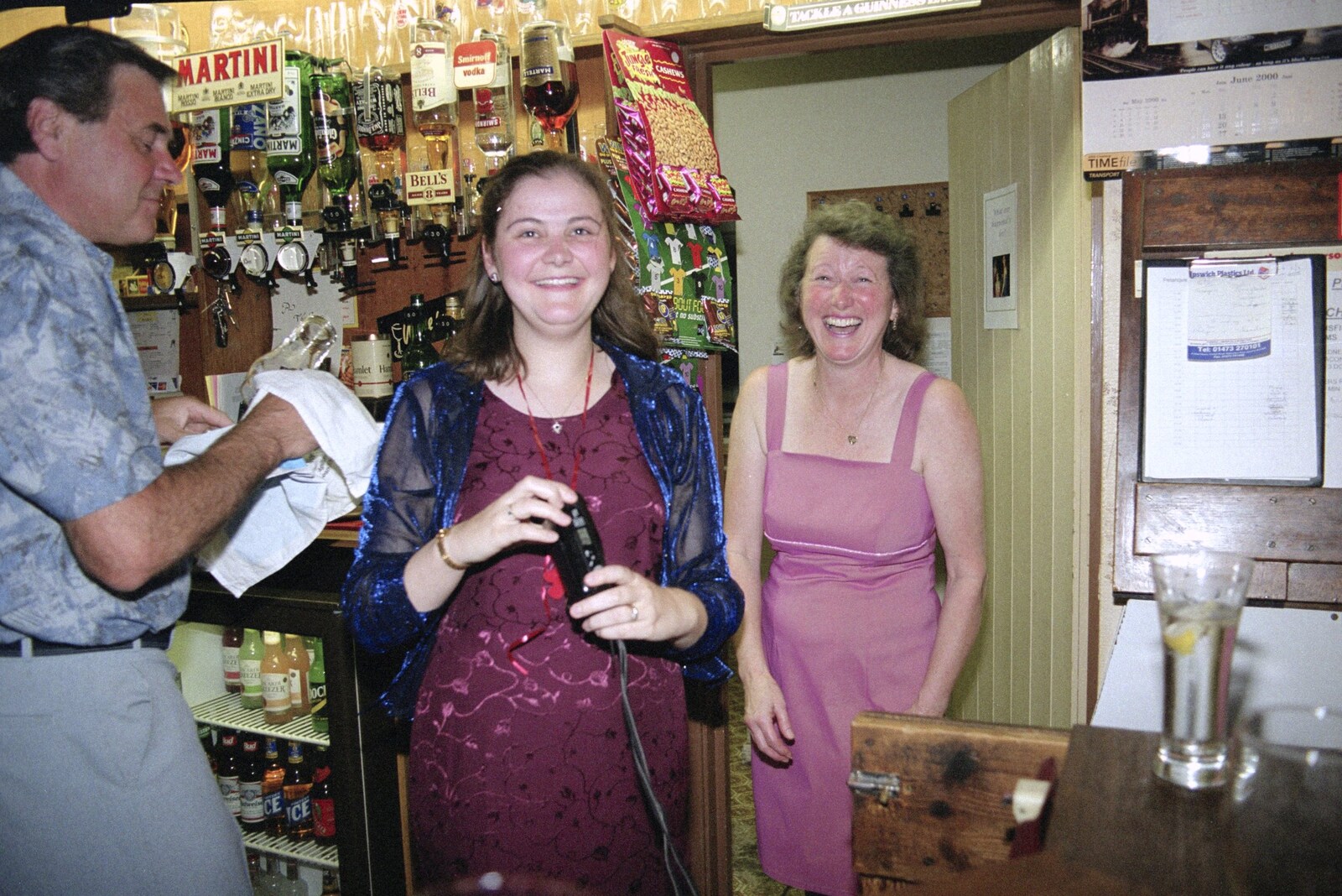 Alan, Claire and Sylvia from Lorraine's 21st Birthday, The Swan, Suffolk - 10th June 2000