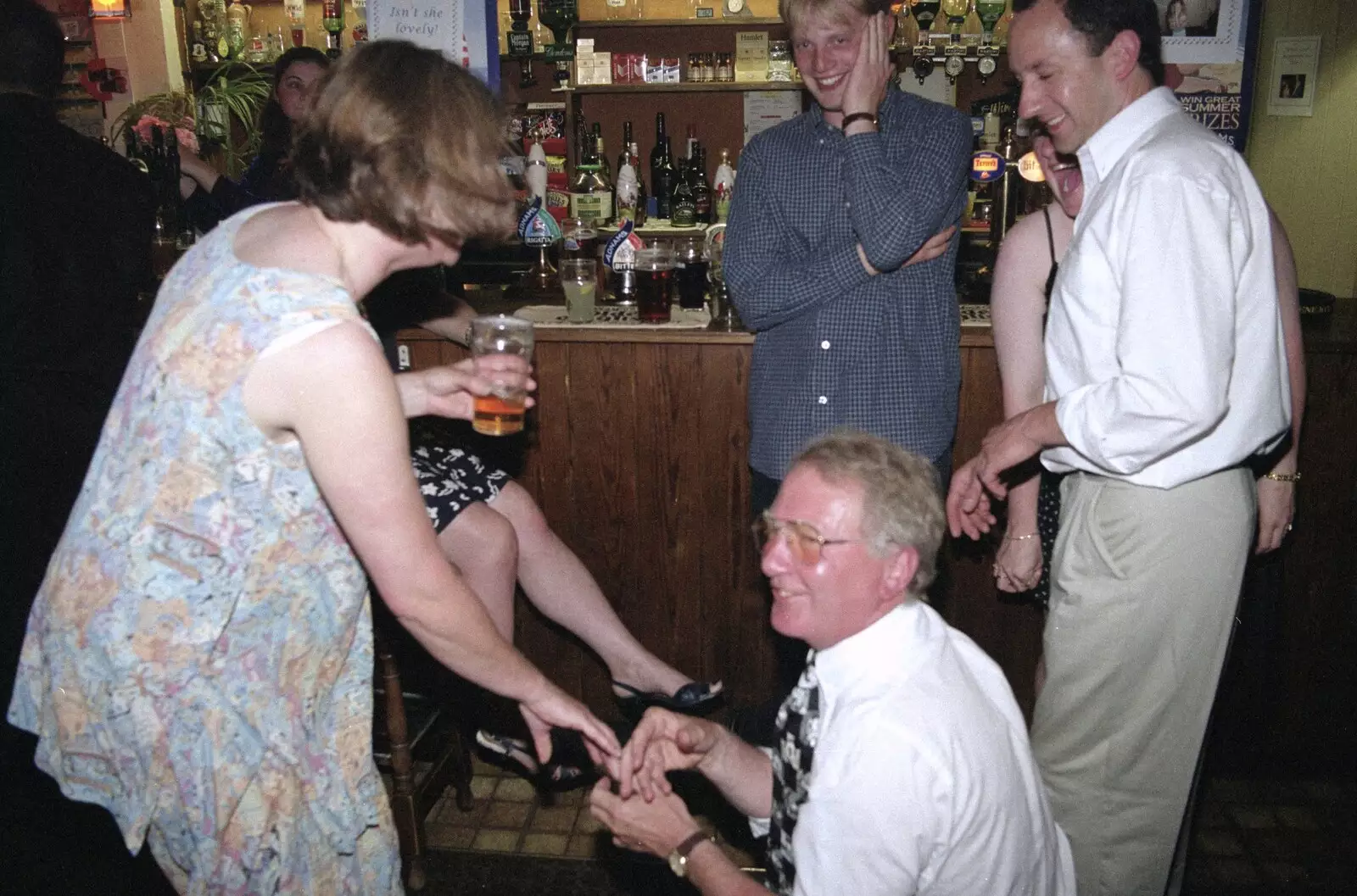 John Willy's on the floor, from Lorraine's 21st Birthday, The Swan, Suffolk - 10th June 2000