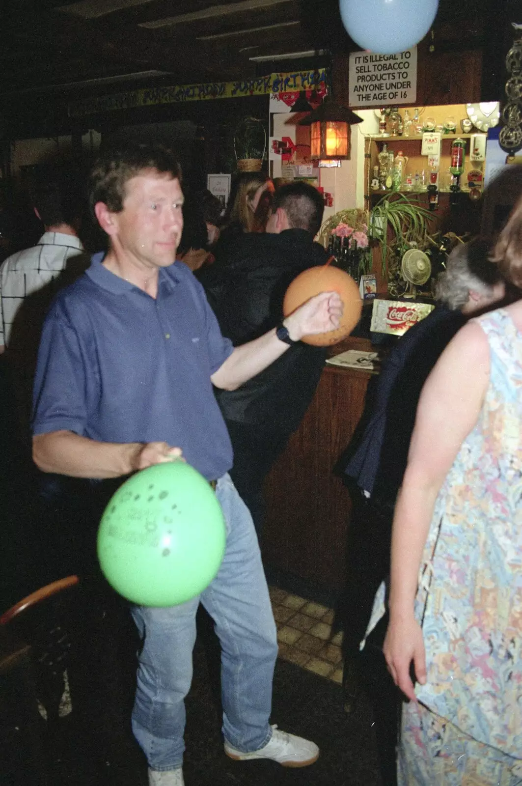 Apple John with some balloons, from Lorraine's 21st Birthday, The Swan, Suffolk - 10th June 2000