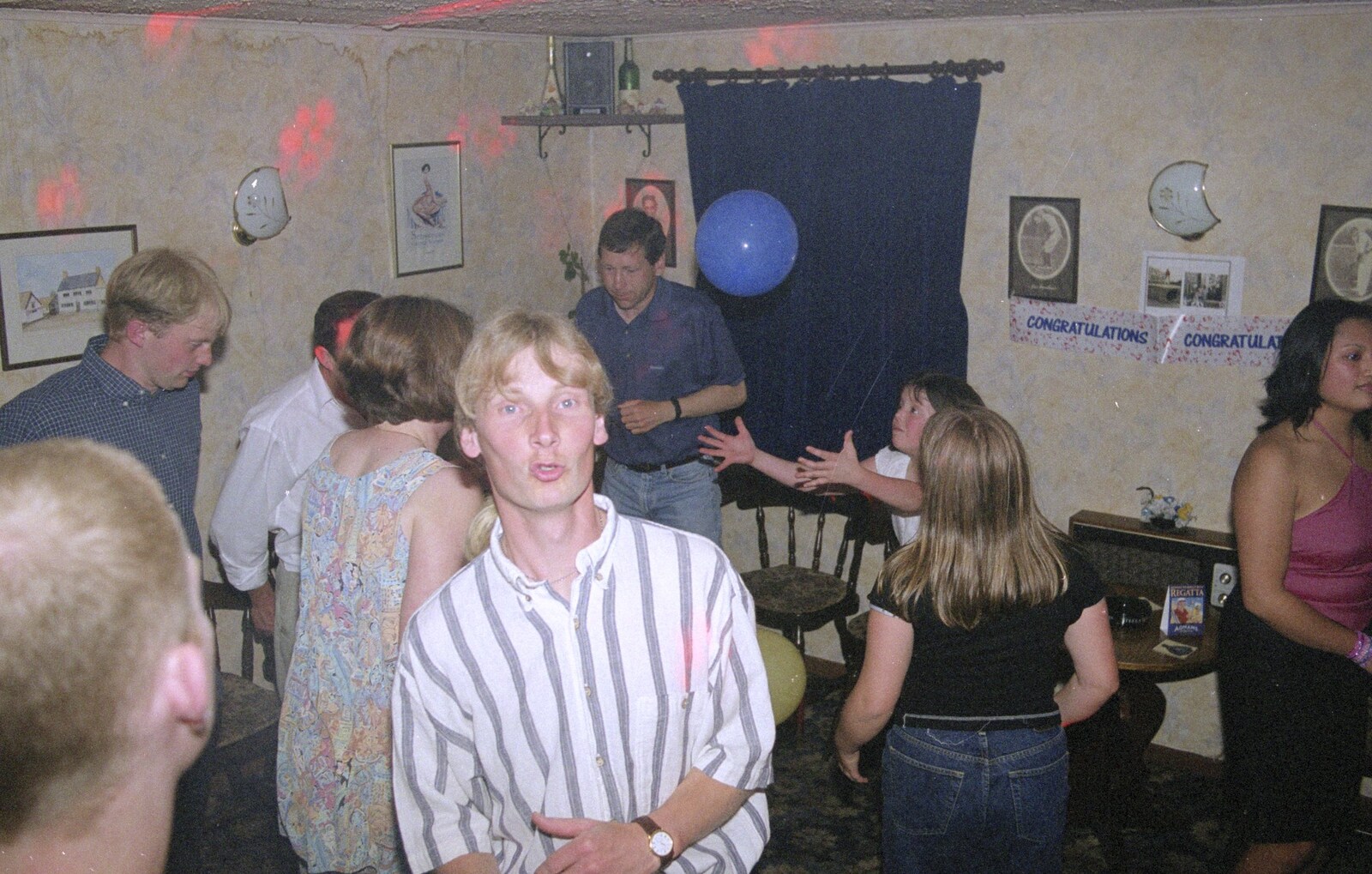 Jimmy dances about from Lorraine's 21st Birthday, The Swan, Suffolk - 10th June 2000