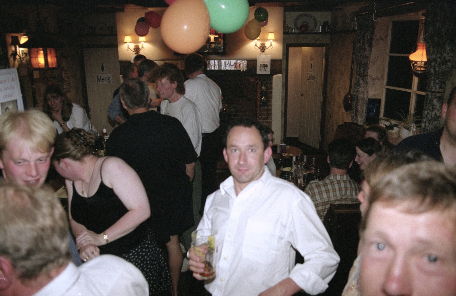 DH looks startled from Lorraine's 21st Birthday, The Swan, Suffolk - 10th June 2000